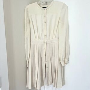 Vince Cream Dress 6 Pleated